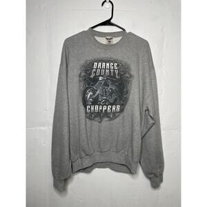 VTG Y2K Orange County Choppers Motorcycle Gray Crewneck Sweatshirt Men’s L